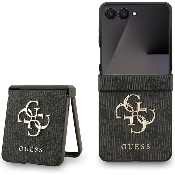Guess PU 4G Metal Logo kryt Samsung Galaxy Z Flip 7 sivý - Puzdra - Hlavný obrázok