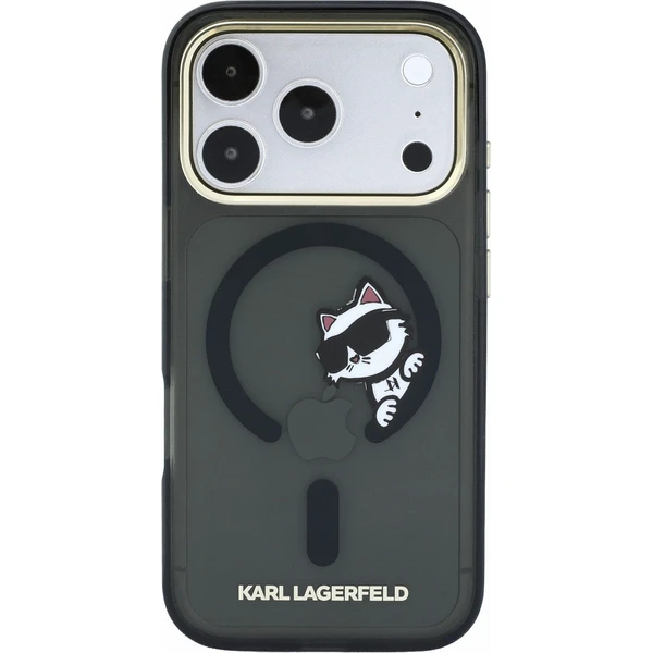 Karl Lagerfeld IML Choupette Peekaboo Magsafe Zadný Kryt pre iPhone 18 Pro Black - Puzdra - Obrázok 24d3f88e2c6f472c8b75ef5da53728c5