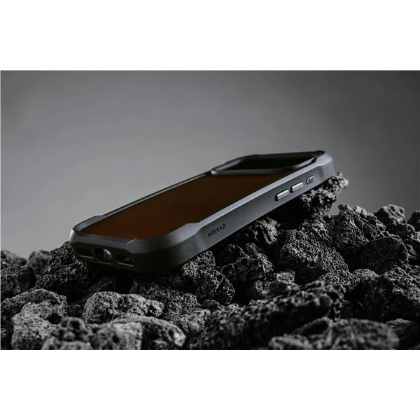 Nomad Rugged Leather Case (Horween) MagSafe kožený kryt iPhone 17 Pro Rustic Brown - Puzdra - Obrázok 24d7adb4c01d4ab0b208802300b197e1