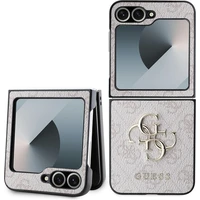 Guess PU 4G Metal Logo kryt Samsung Galaxy Z Flip 6 ružový - Puzdra