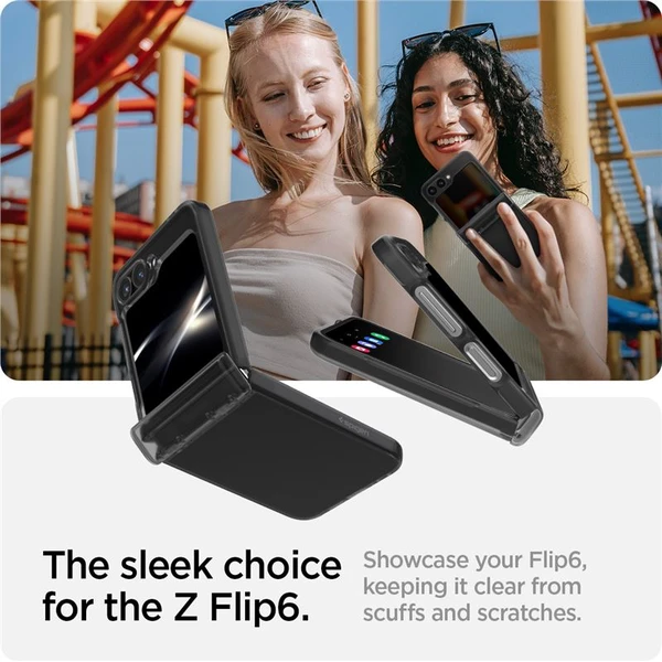 Spigen Ultra Hybrid Pro krytý Samsung Galaxy Z Flip6/Z Flip7 FE sivý - Puzdra - Obrázok 25446e49ca834791bd0a032a35df0490