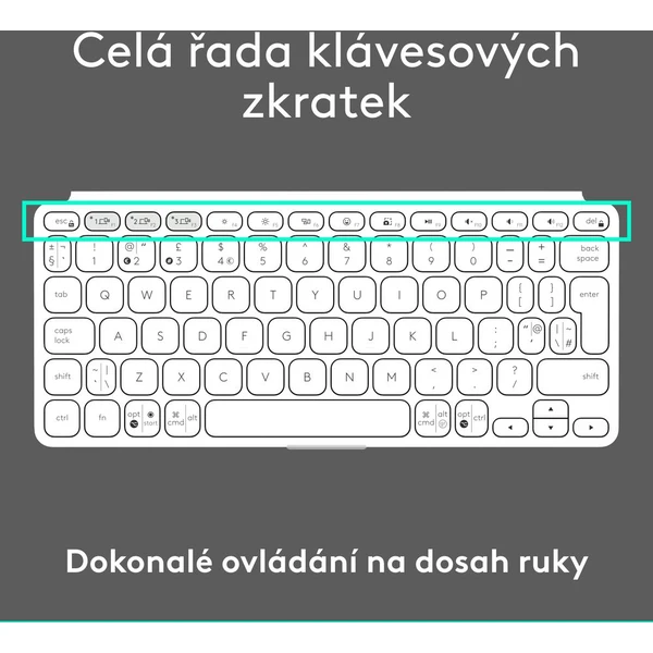 Logitech Keys to go 2 bezdrôtová US klávesnica šedá - Klávesnice - Obrázok 2545000J01