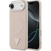 Guess PU Leather Triangle Logo MagSafe kryt iPhone Air ružový - Puzdra