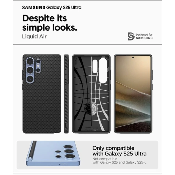 Spigen Liquid Air kryt Samsung Galaxy S25 Ultra čierny - Puzdra - Obrázok 255eeba3da1e42d2b516e9c71cb0af34