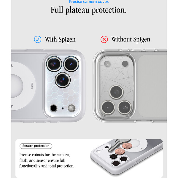 Spigen Ultra Hybrid MagSafe kryt iPhone 18 Pro Max/17 Pro Max klasická strieborná - Puzdra - Obrázok 25835f12a0514883971a33854d84b5ba