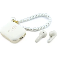 Guess Pearl Strap TWS bezdrôtové slúchadlá biele - Slúchadlá