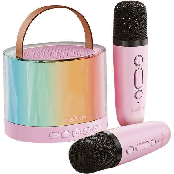 Maxlife MXKS-200 Bluetooth karaoke set ružový - Reproduktory - Hlavný obrázok