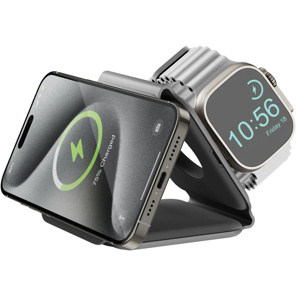 ENERGEA GoMag Trio Plus 3v1 MagSafe nabíjačka sivá - Nabíjačky - Obrázok 25J5000L01
