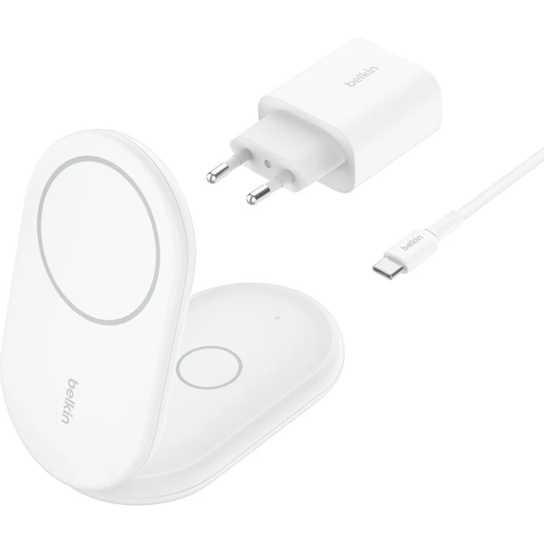 Belkin BOOST CHARGE Qi2 (MagSafe) 15W 2v1 skladacia nabíjačka biela - Nabíjačky - Obrázok 25S9000P01