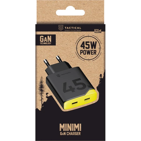Taktický Minimi GaN 45W nabíjací adaptér (2xUSB-C) čierny - Nabíjačky - Obrázok 25f49ae9aed9463a9510905ddc0941d9