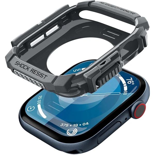 Spigen Rugged Armor kryt pre Apple Watch 10/11 (46mm) tmavo šedý - Puzdra - Obrázok 26204fbc04734d36af33e39a971ef86c