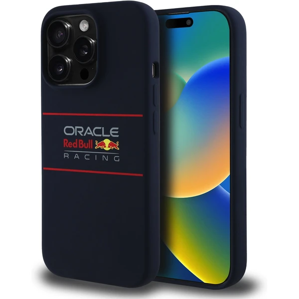 Oracle Red Bull Racing Silicone Horizontal Logo MagSafe kryt iPhone 14 Pre modrý - Puzdra - Hlavný obrázok