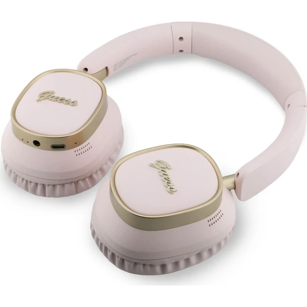 Guess Rectangle Metal Script Logo ENC Bezdrôtové Slúchadlá Pink - Slúchadlá - Obrázok 2663a327caf84fcbbd3c10840290e1bd