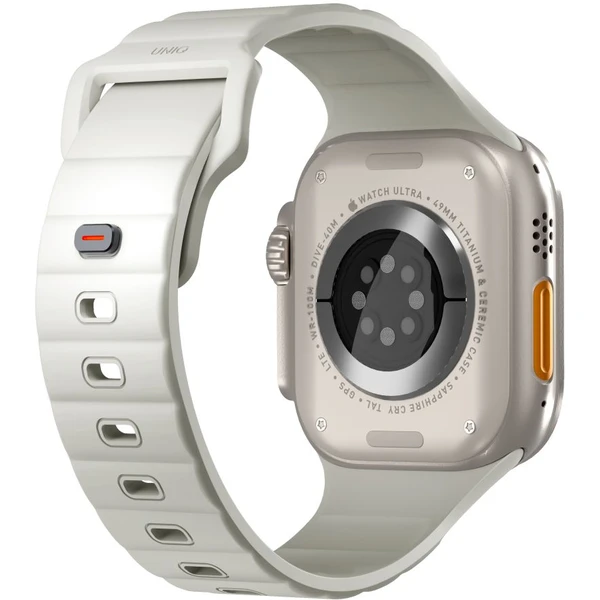 UNIQ Stride FKM Rubber vodeodolný remienok Apple Watch 49/45/44/42mm biely/svietiaci - Remienky - Obrázok 266ae4dc792342559e1f4e936bb5efba
