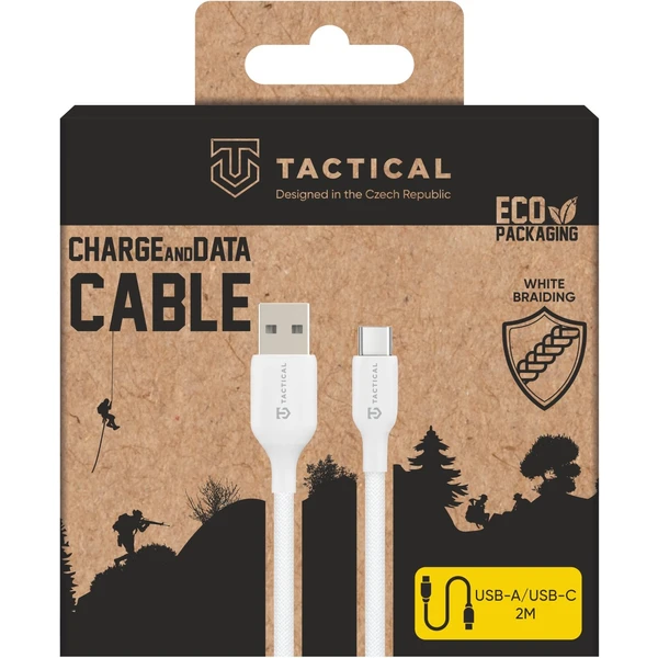 Taktický šijací kábel USB-A/USB-C napájací 15W 2m biely - Káble a redukcie - Obrázok 26845b8573264ecebfeb571791f13fd1
