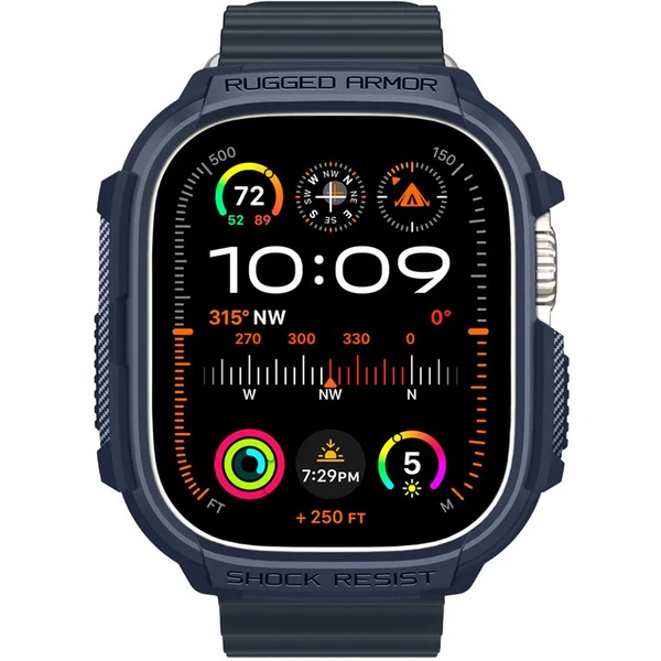 Spigen Rugged Armor kryt Apple Watch Ultra 3/2/1 (49mm) modrý - Puzdra - Obrázok 26A1000P01