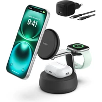 Belkin UltraCharge™ PRO Qi2 25W 3v1 MagSafe nabíjačka pre iPhone/Apple Watch/AirPods tmavo šedá - Nabíjačky