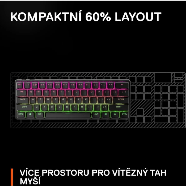 SteelSeries Apex Pro Mini bezdrôtová herná klávesnica UK - Klávesnice - Obrázok 26M3000O01