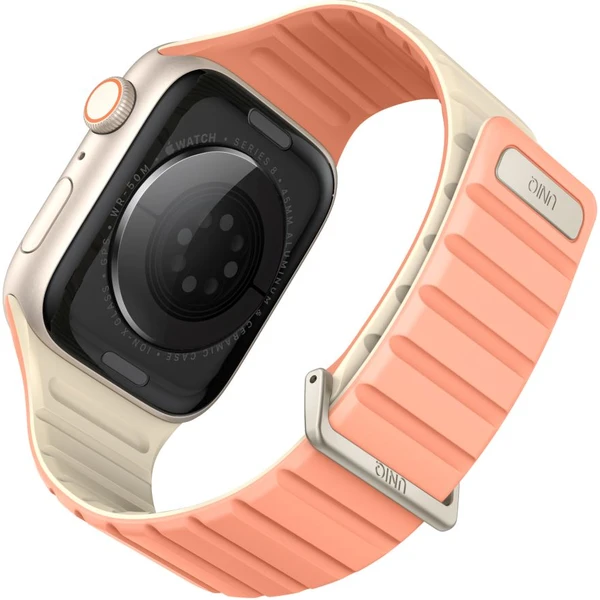 UNIQ Revix Evo obojstranný remienok Apple Watch 42/41/40/38mm (ružový/krémový) - Remienky - Hlavný obrázok