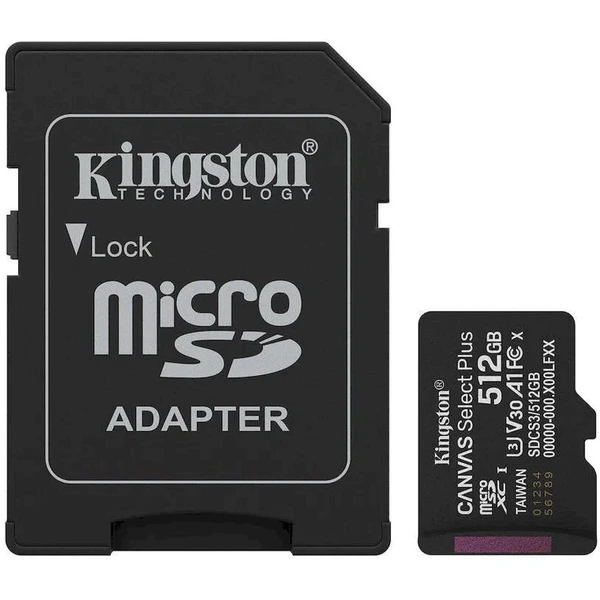 Kingston Canvas Select Plus microSDXC 512GB + SD adaptér - Pamäťové karty - Hlavný obrázok