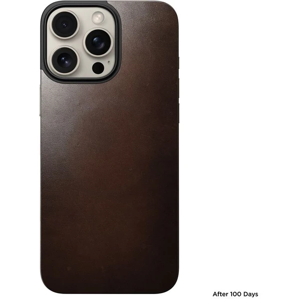 Nomad Magnetic Leather Back MagSafe kryt iPhone 16 Pro Max hnedý - Puzdra - Obrázok 26bea11c185c40a6b9f214d7783abb87