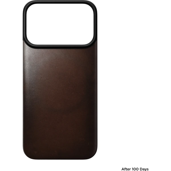 Nomad Magnetic Leather Back (Horween) MagSafe kožený kryt iPhone 18 Pro Rustic Brown - Puzdra - Obrázok 26fd9d6be3ed450ab4fd16a036402794