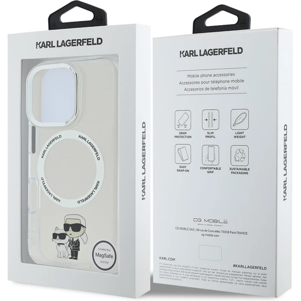 Karl Lagerfeld IML Karl and Choupette MagSafe kryt pre iPhone 16 Pre číry - Puzdra - Obrázok 2708208020c04e11b335ab2028afc2ae