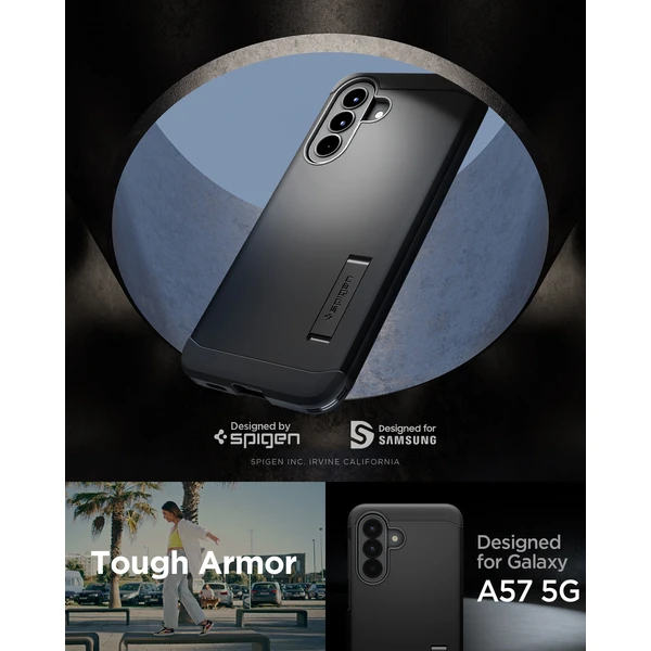 Spigen Tough Armor kryt Samsung Galaxy A57 5G čierny - Puzdra - Obrázok 27091ac3b0e84bc3825a4d47a7de49ed