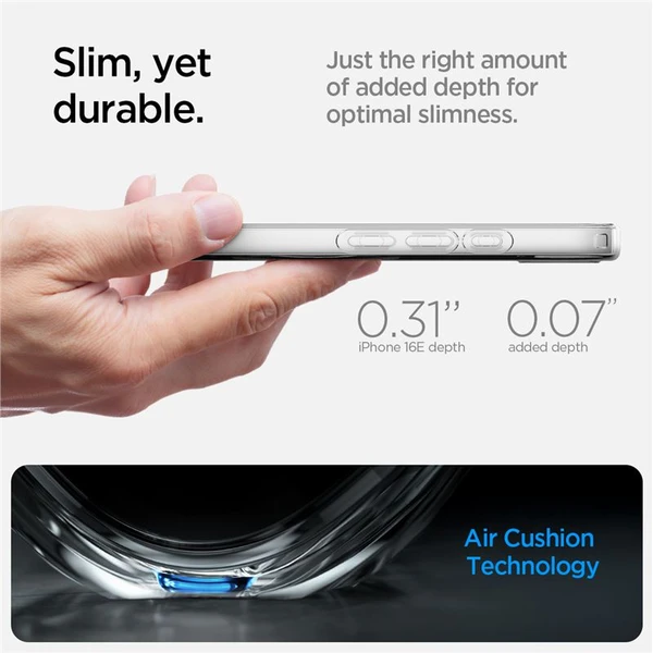Spigen Crystal Flex MagSafe kryt iPhone 17e/16e biely - Puzdra - Obrázok 270e33ad09a64599afc7d575b13dfd1c