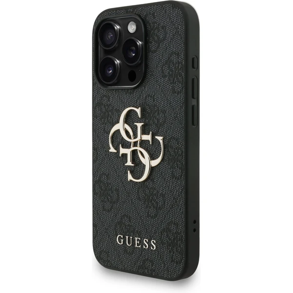 Guess PU 4G Metal Logo Strap kryt iPhone 15 Pro Max čierny - Puzdra - Obrázok 2712d9beeddf4cbe9a66aa270eba4549