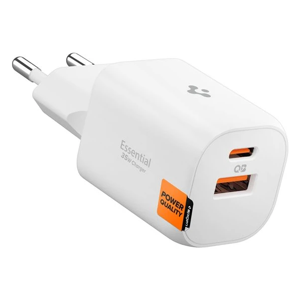 Spigen Essential EE352EU (35W) USB-C/USB-A nabíjačka biela - Nabíjačky - Hlavný obrázok