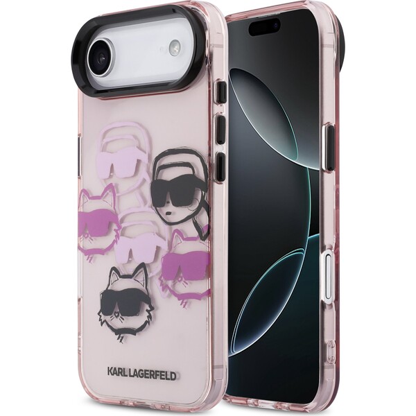 E-shop Karl Lagerfeld IML Multi K&CH Heads Zadný Kryt pre iPhone Air ružový