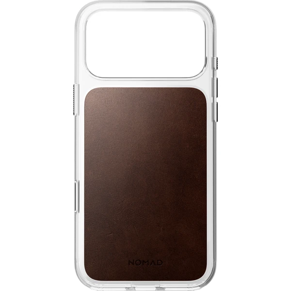 Nomad Clear Leather (Horween) MagSafe kryt iPhone 17 Pro Max/18 Pro Max Rustic Brown - Puzdra - Obrázok 2792720b1d4346a394ee30f8618a2e3d