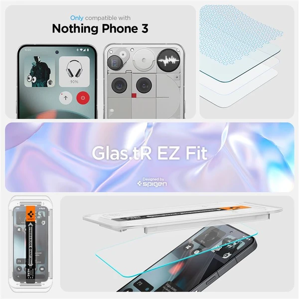Spigen Glass tR EZ Fit tvrdené sklo Nothing Phone (3) číre (2 ks) - Ochranné fólie a sklo - Obrázok 279a2180c8d346eb9a63ee7a900f84ad