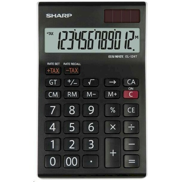 Sharp EL124TWH kalkulačka čierna