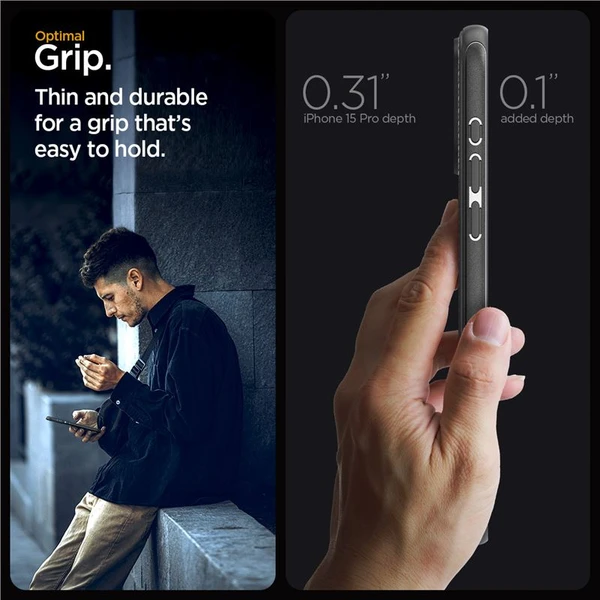 Spigen Mag Armor MagFit kryt iPhone 15 Pre matne čierny - Puzdra - Obrázok 27W8000601