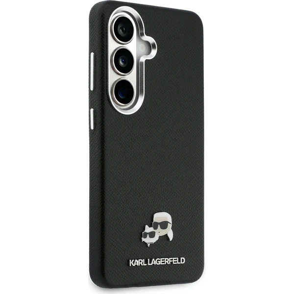 Karl Lagerfeld zrnité PU kožené púzdro K&CH Heads Magnetic pre Samsung Galaxy S26+ čierne - Puzdra - Obrázok 280c8769b00c413ebcf1f73d3371779e
