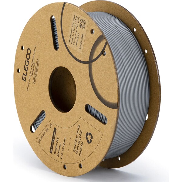 ELEGOO Filament PLA 1.75 mm, 1kg, sivá