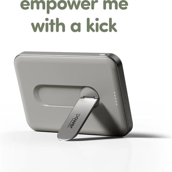 PanzerGlass® empower bezdrôtová Qi2 powerbanka 5000 mAh, MagSafe, otočný stojan, sivá - Powerbanky - Obrázok 283J000K01