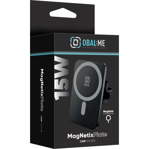 OBAL:ME MagNetix Plate Bezdrôtový nabíjací držiak do auta 15W čierny - Držiaky - Obrázok 2871e75a9f2b401bb659239dcf60adb7