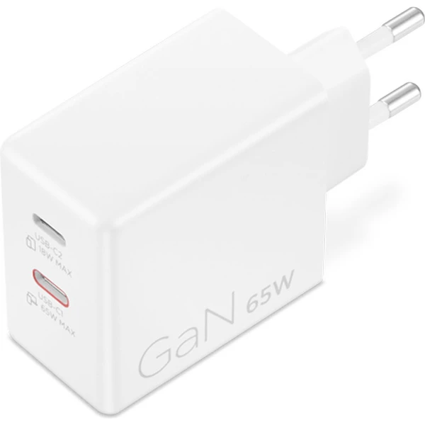 Lenovo Dual USB-C 65W GaN nabíjací adaptér biely - Nabíjačky - Obrázok 28BM000K01