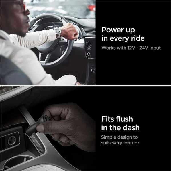Spigen Car Charger F31QC USB-C nabíjačka do auta, PD, QC, 48W, čierna - Nabíjačky - Obrázok 28C5000L01