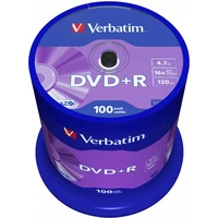 VERBATIM DVD+R(100 ks)Spindle/General Retail/16x/4.7GB - Optické disky