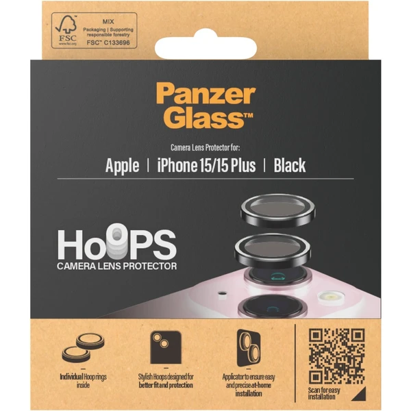 PanzerGlass HoOps ochranné krúžky Apple iPhone 15/15 Plus - Ochranné fólie a sklo - Obrázok 28TS100501