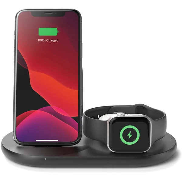 Belkin BOOST CHARGE 3v1 bezdrôtová nabíjacia stanica čierna - Nabíjačky - Obrázok 28WF300301