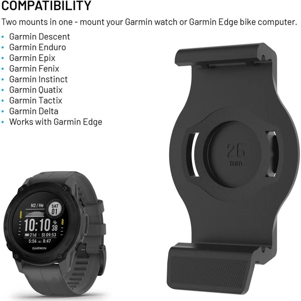 FIXED Dock držiak smart hodiniek na bicykel pre Garmin 26mm čierny - Držiaky - Obrázok 28d0b6922d904b51903e63f673acae3c