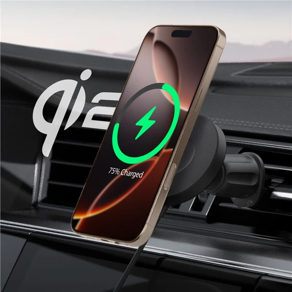 Spigen OneTap Pro 4 Airvent Hook Qi2 MagSafe držiak do mriežky ventilácie s nabíjaním čierny - Držiaky - Obrázok 28f965eb77944966b0097ad980a56689