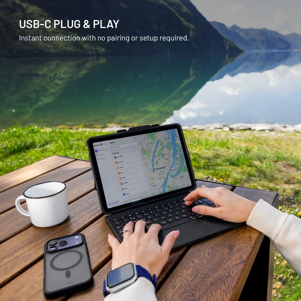 FIXED Typee Enduro puzdro s USB-C klávesnicou iPad 11" (2025)/ iPad 10,9" (2022), CZ - Puzdra s klávesnicou - Obrázok 2914ab779a9a4ecbabe3473550f4865f