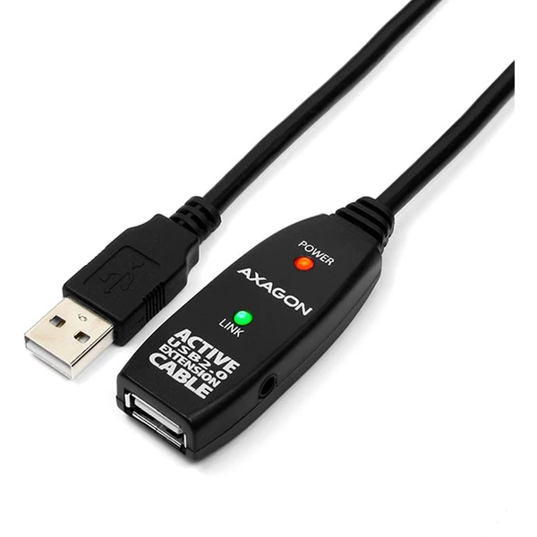 AXAGON ADR210 USB-A/USB-A predlžovací kábel 10m čierny - Káble a redukcie - Hlavný obrázok
