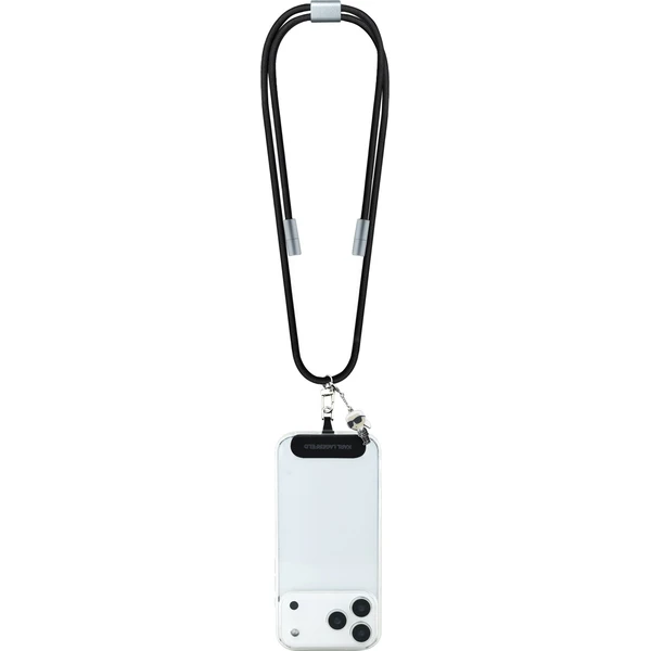 Karl Lagerfeld Ikonický Charm popruh s integrovaným nabíjacím káblom USB-C/USB-C čierny - Popruhy a crossbody - Obrázok 29589f955e484d3ebc000a9307432bf2